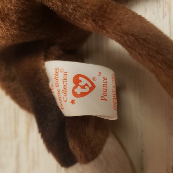 Ty Beanie Babies 1997 Brown Cat Pounce & Gray Striped Cat Prance NWT - Picture 4 of 11